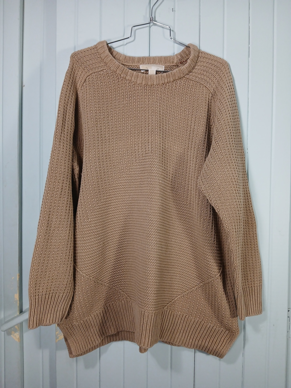 Michael by Michael Kors Women’s Crewneck Knit Sweater in Taupe